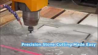 Xianda 확장 450MC / 450L-MC 4+1 축 CNC 브리지 톱 기계 작동 및 조리대 절단 데모