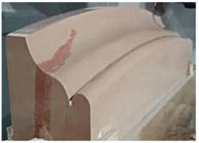 3 축 CNC 두 개의 빔 브릿지 타입 4 블레이드 절단 및 밀링 기계 대용량 특수 모양 돌 처리