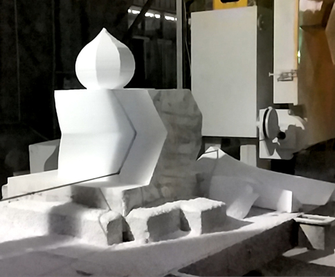 5 축 CNC 다이아몬드 와이어 톱 기계 3D 모양을 위한 360° 회전 작업 테이블