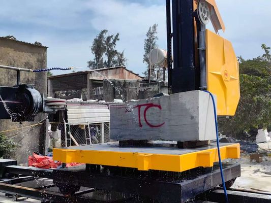 CNC 다이아몬드 와이어 톱 기계 산업 돌 절단 4 플라이 휠