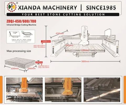 석재 절단기 브릿지 절단기 적외선 브릿지 절단기 Zdqj-450/600/800