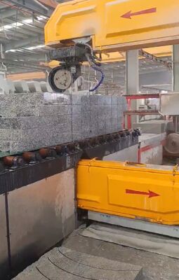 PLC 제어 수직 CNC 와이어 톱 기계 (석재 절단용), 4m3/H 물 소비량, 20-50m 와이어 길이