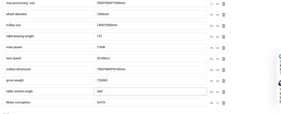 CNC 모노 와이어 자이 머신 4 축 연결 2500x3000x1500mm 대리석 대리석 아크 슬랩 기둥 로마 기둥 돌 절단 처리