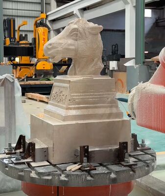 6 축 CNC 로봇 돌 절단 기계와 인터폴레이트 제어 및 BT40 스핀들 최대 3100mm까지 대용량 조각