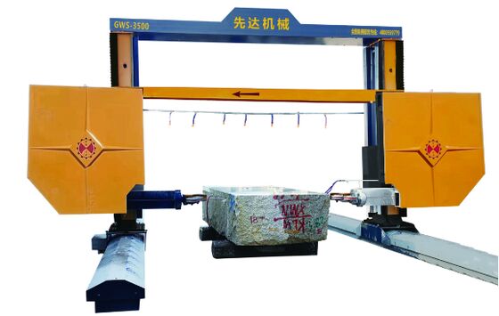 3500*3500*2200mm 최대 가공 크기 및 CNC/PLC 제어 기능을 갖춘 고정밀 석재 절단용 갠트리 이동식 다이아몬드 와이어 톱 기계
