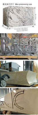 Xianda 브랜드 CNC 다이아몬드 와이어 톱 기계, 3000x2000x1500mm 석재 절단용 4축 연동 및 1600mm 휠 직경