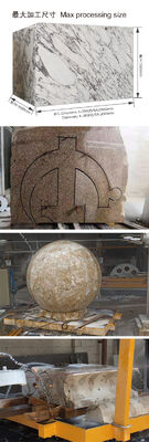 Xianda 브랜드 CNC 다이아몬드 와이어 톱 기계, 3000x2000x1500mm 석재 절단용 4축 연동 및 1600mm 휠 직경