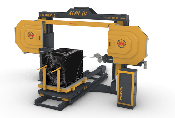 5축 CNC 다이아몬드 와이어 톱 기계 (11kw 메인 모터, 대리석 및 화강암 3D 형상 가공용)