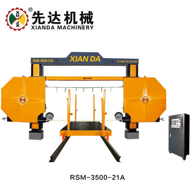 XIANDA RSM‐3500‐21 다이아몬드 와이어 톱 머신, 2 축 PLC 모션 컨트롤 그라나이트 대리석 분할 기계를 위한 돌 블록 절단 머신