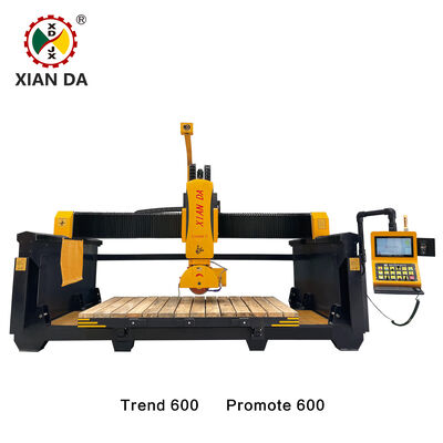 시안다 트렌드 600 & 프로모트 600 5축 CNC 브릿지 쏘 석재 절단기 (화강암, 석영 카운터탑, 인공석 몰드 밀링용)