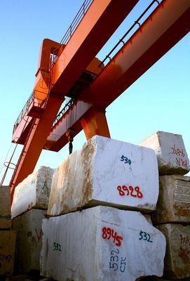 화강암 3500X3500X2100mm을 위한 와이어 톱 절단기를 줄이는 19 kw 블록 스톤